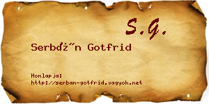Serbán Gotfrid névjegykártya